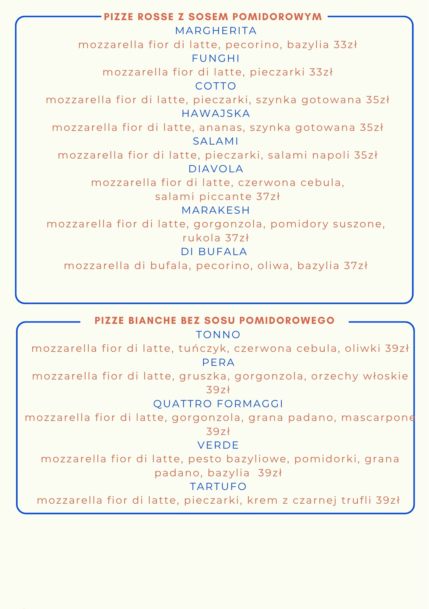Pizza Laff – menu pizzerii Władysławowo Chłapowo